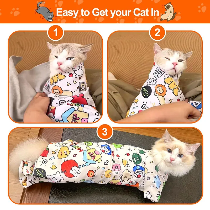 Cat Grooming Fixed Cloth Self-adhesive Fabric Wrap Anti Scratch Bite Nail Clipping Ear Cleaning
