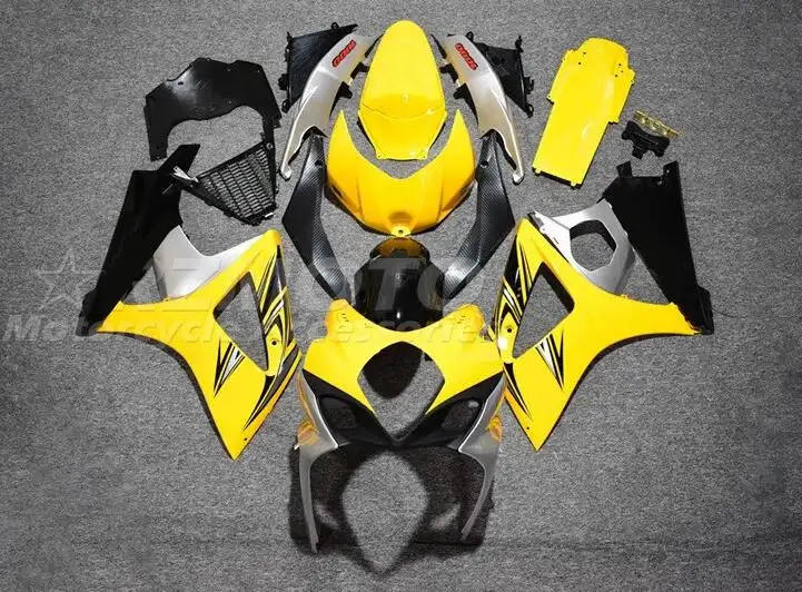 

Формочка под давлением, новый комплект обтекателей для мотоциклов из АБС-пластика, подходит для SUZUKI 1000 2007 2008 07 08 K7, комплект кузова желтого цвета на заказ