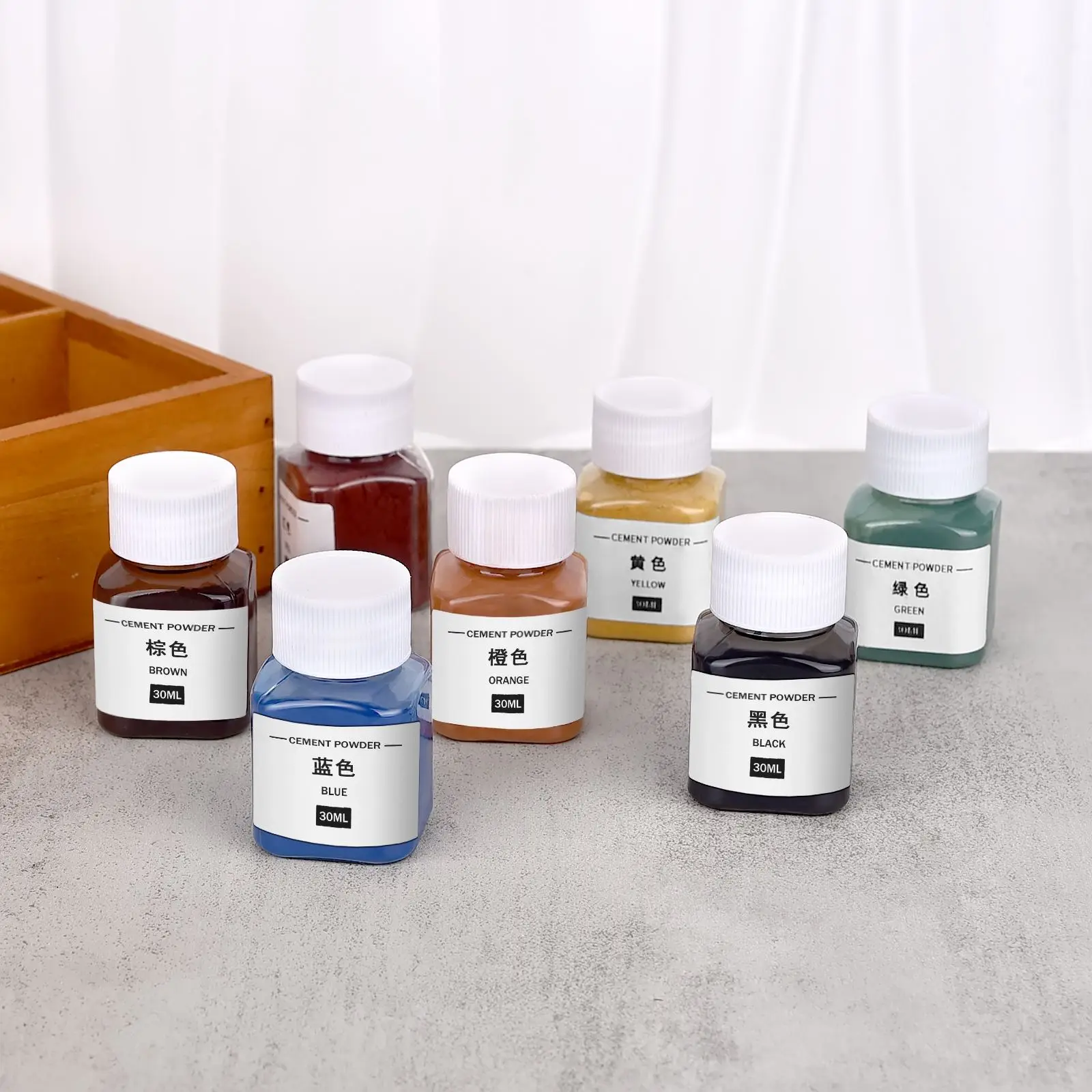 Cement Pigment 30ml Gypsum Cement Coloring Planter Pigment Gypsum Powder Color Concentrate Concrete Plaster Mold DIY Jewelry Making