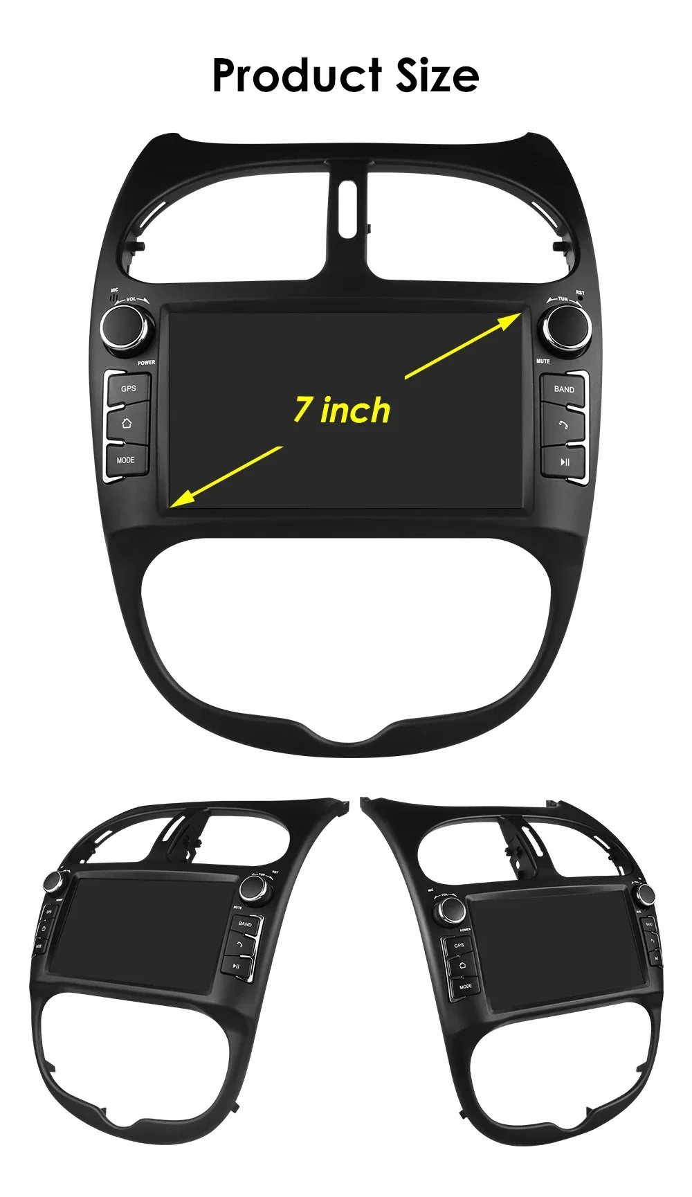 Autoradio Android Hizpo de 7 pulgadas para Peugeot 206 206CC 206SW 2000 - 2008 4G BT Auto CarPlay RDS DSP navegación GPS UIS7862 Multimedia 6