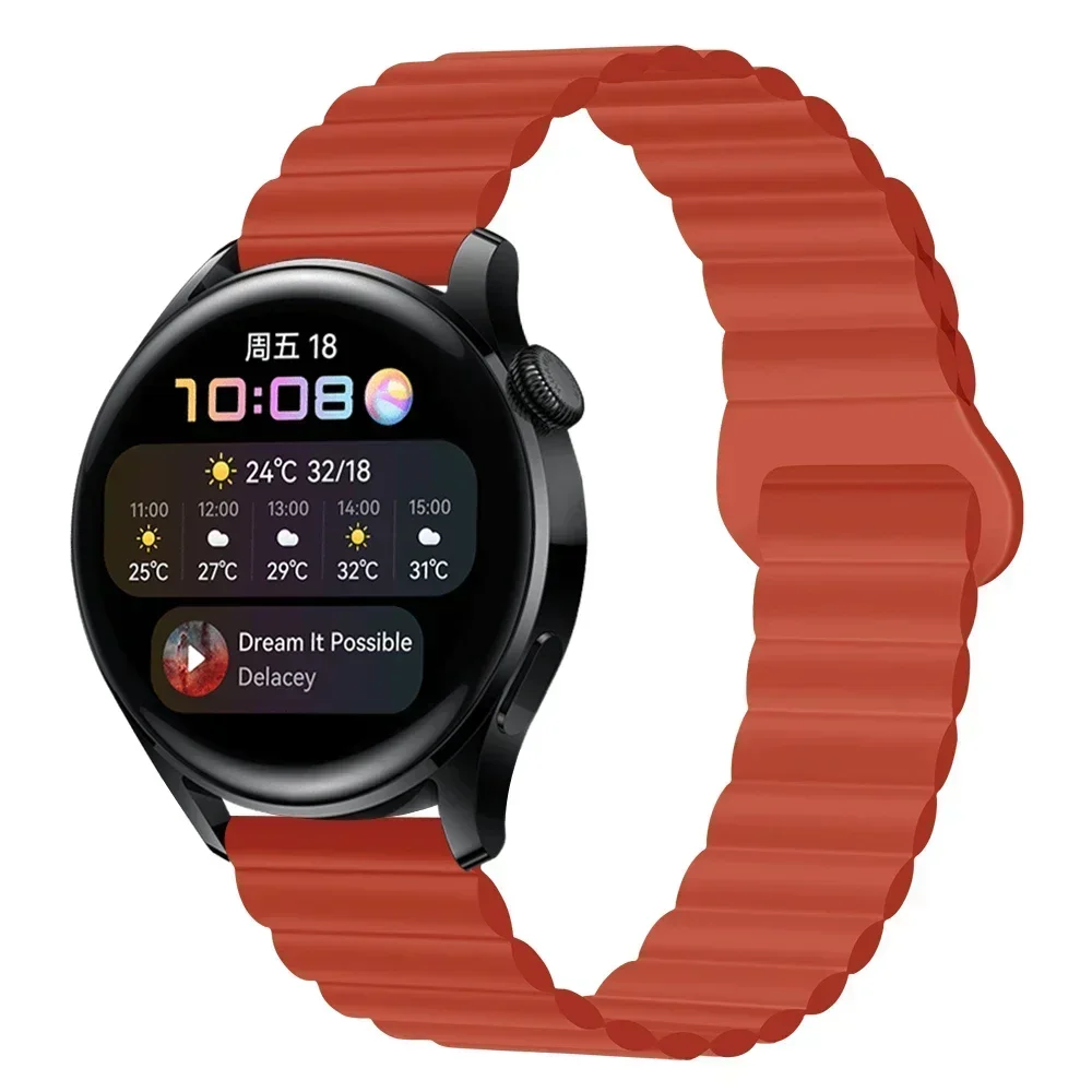 Magnetic Loop Silicone Watch Strap, Adjustable Fit