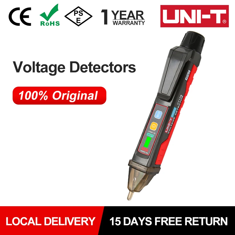 UNI-T AC Voltage Detector Meter UT12E UT12M 24V-1000V Non-Contact Tester Pen Socket Volt Electric Test Pencil