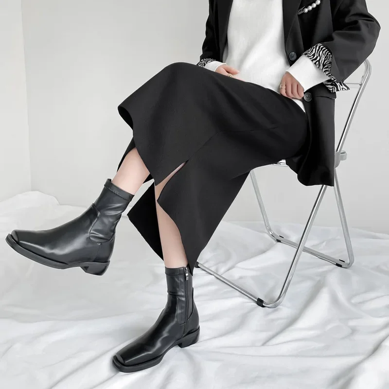 Maternity High Waist Thickened Autumn Winter Wrap Skirt Support Belly Mid-Length One-Step Skirt for Pregnant Women Outerwear