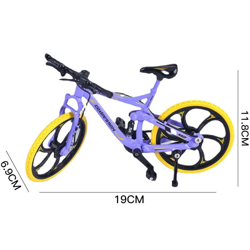 Finger Bike Toys 1:8 Colorful Alloy Diecast Mini Mountain Bike For Boys