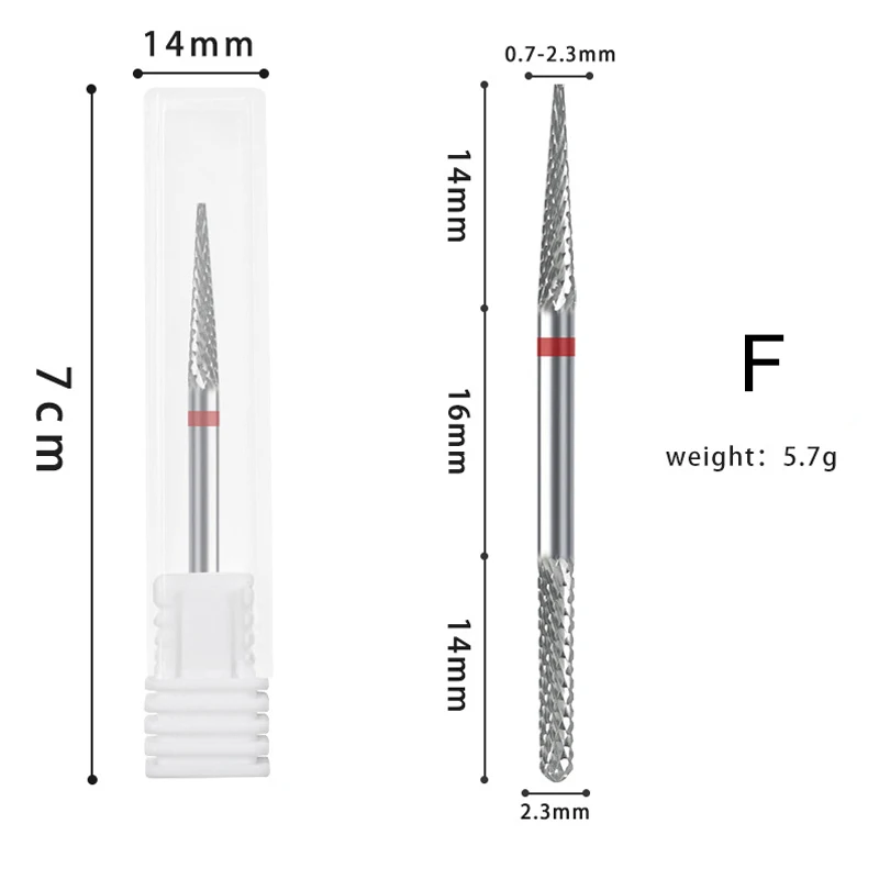 1/2개입 2in1 텅스텐 스틸 네일 드릴 비트 카바이드 밀링 커터 네일 파일 각질 제거기 매니큐어 커터 네일 아트 도구