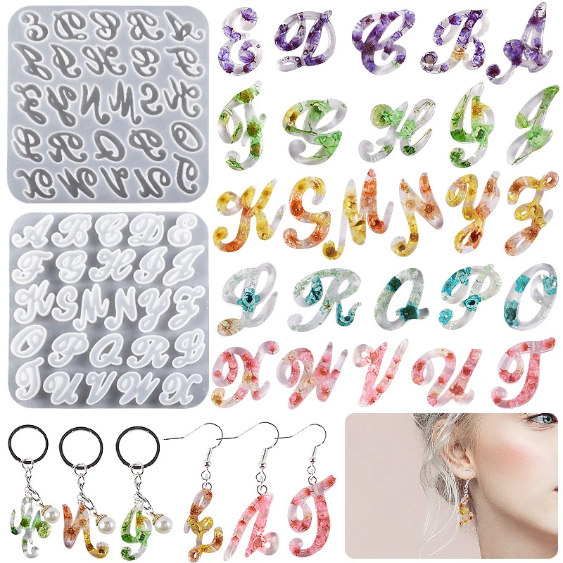 10pcs Resin Earring Mold,Silicone Resin Jewelry Molds Set for Epoxy Resin  Dangle Pendant Molds for Women Girls