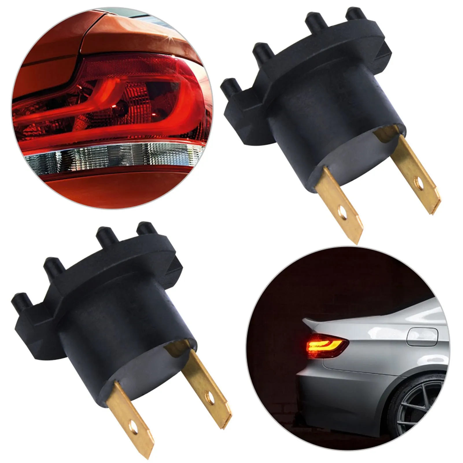 Headlight Socket Bulb Holder Adapter 1 Pair for Mazda 3 5 Kawasaki Aprilia B28V510A3