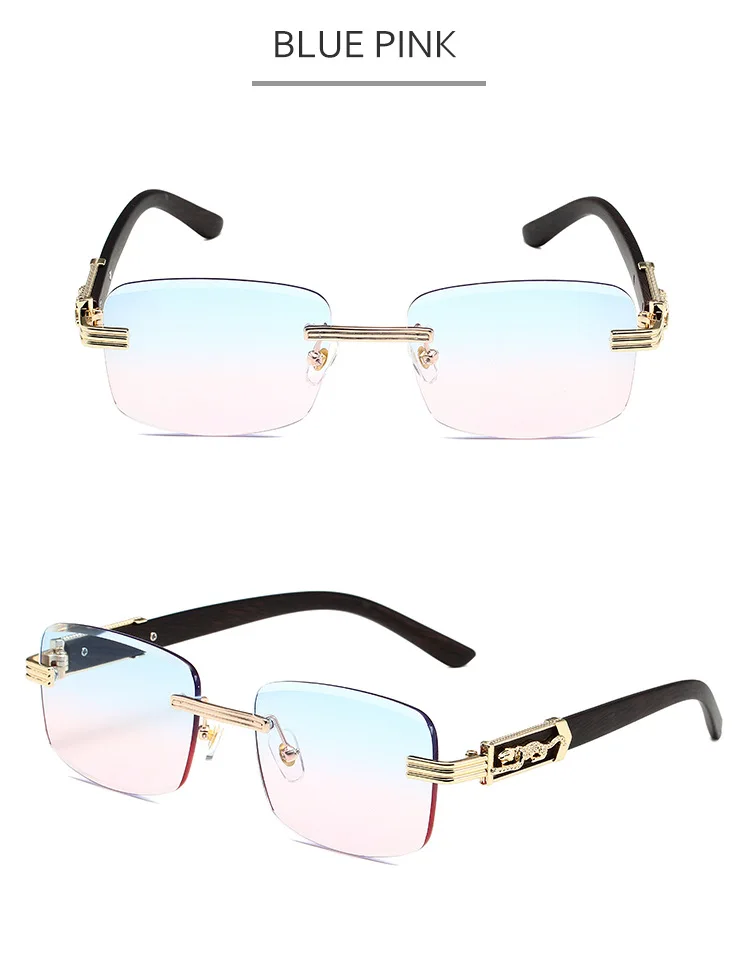 Diamond Cut Edge Sunglasses Vintage Men's Sunglasses Wood Style_voghion.com