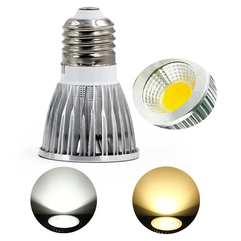 E27 LED Bulb Spot Light COB Chips 220V/110VAluminum Alloy Heat Sink Case Spotlight Bulbs Dissipation Shell AC85-265V