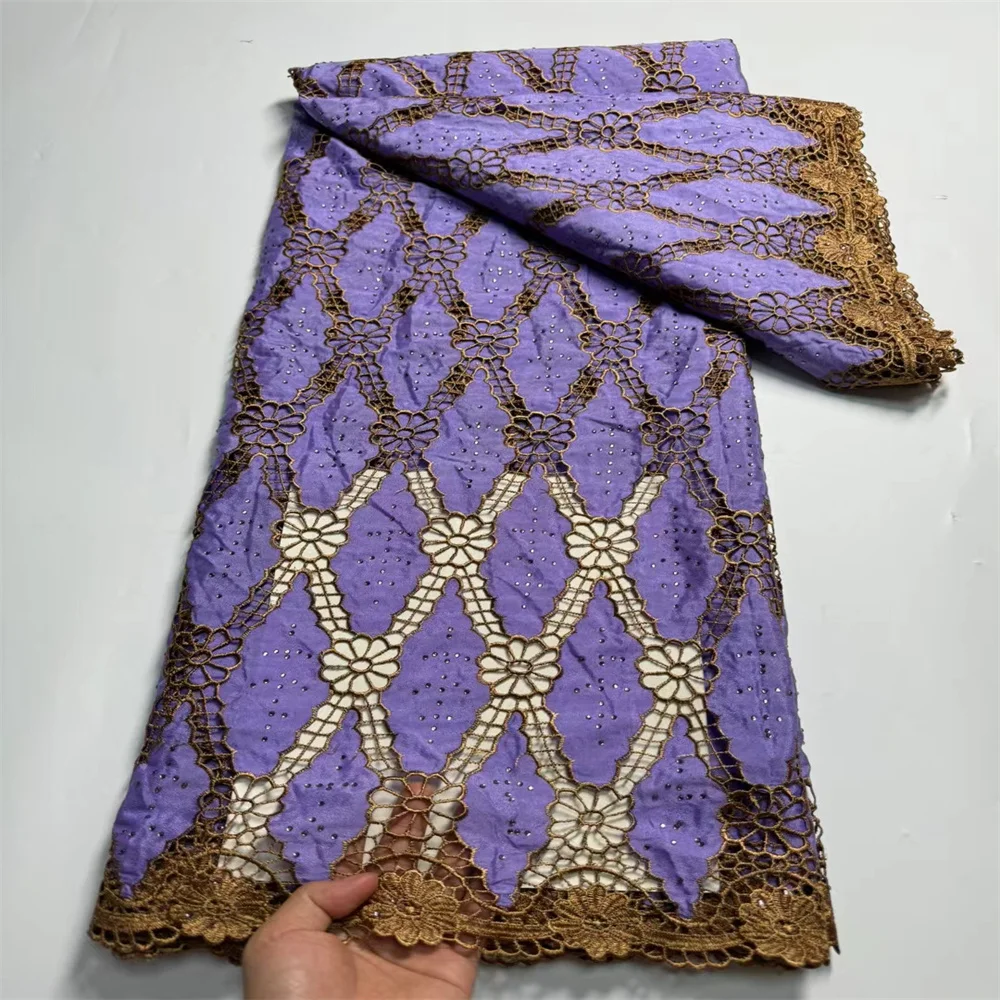 

Африканская кружевная ткань 2024, французский гипюр, шнур с камнями, нигерийский шнур, кружевная ткань высокого качества, 5 ярдов, ткань для свадебного платья