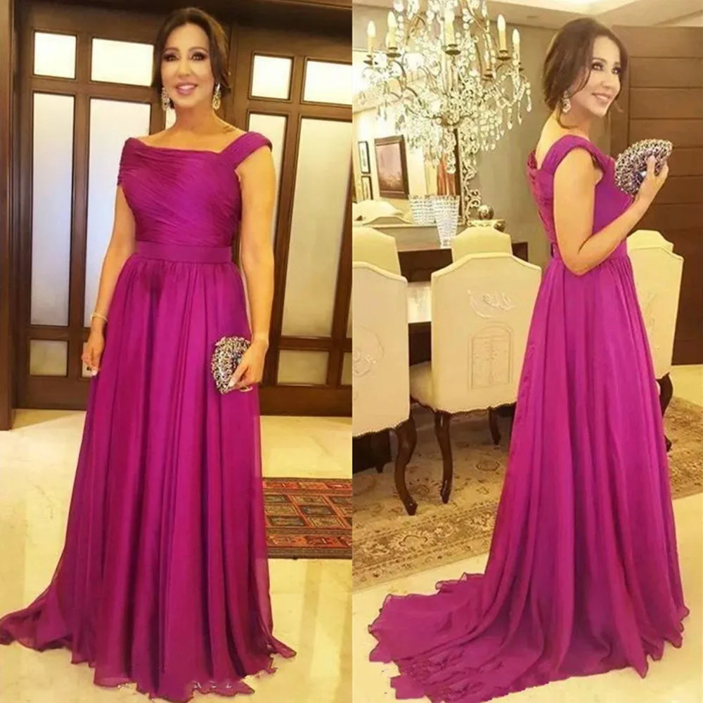 

Elegant Mother Of The Bride Dresses Draped Floor Length Plus Size Women Evening Prom Party Dress Mother Wedding Guest