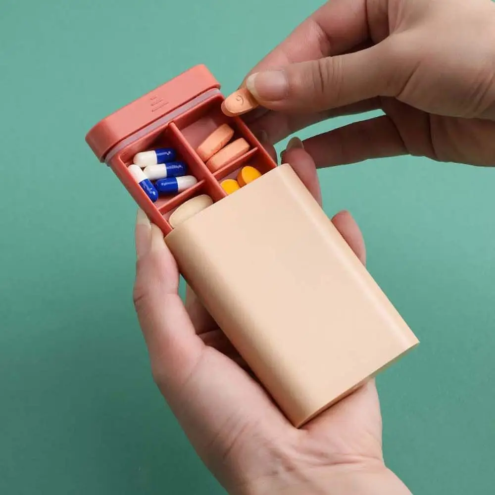 Drug Organizer Pocket Tablet Emergency Pill Box Dispenser Pill Cases Medicine Case For Outdoor EDC