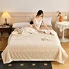 2024New Jacquard AB Edition Tafu Fleece Lamb Fleece Multi functional Blanket Double layer Thickened Office Napping Blanket Cover 4