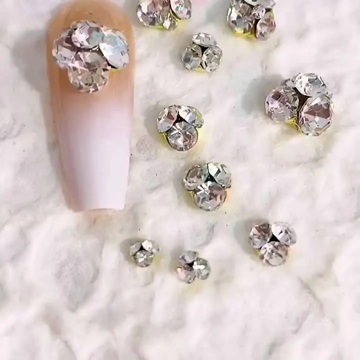 10PCS Sparkle Mini 3mm-9mm White Clear Translucent Pile