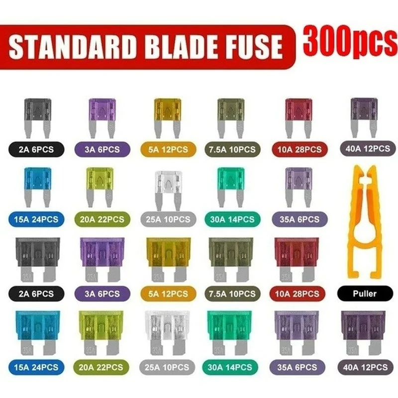 Car Fuse Blade Fuse Kit Fuses Automatic Truck Blade The Insurance Insert Insurance of Xenon Piece Lights Auto Accessories car fuse kit blade fuses car fuses