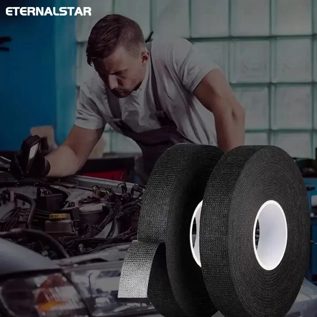 Electrical Insulating Tape Heat Resistant 9/15/50MM Car Cable Harness Wiring Loom Protection Waterproof