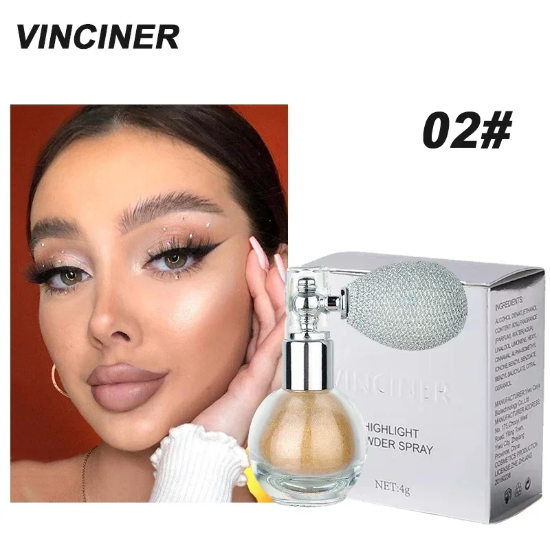 ファッションハイライターパウダースプレー高光沢グリッターパウダー