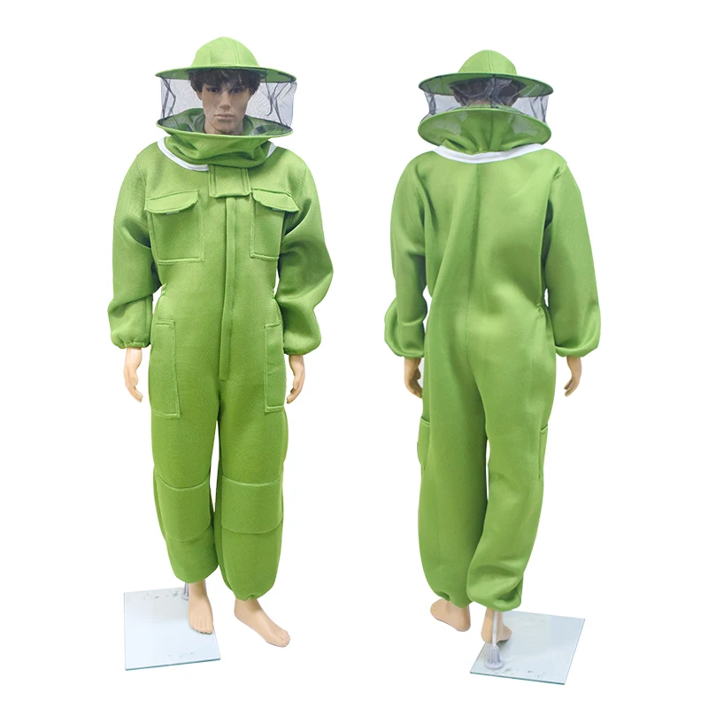 Traje de abeja de grado profesional preferido, tela de algodón de aire 3D, ropa protectora de apicultura de cuerpo completo, trajes de apicultor, equipo