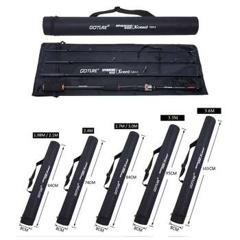 Goture Xceed 4 Setions Travel Fishing Rod With Fuji Guide Ring Carbon Fiber 1.98-3.6M Spinning Casting Lure Rod For Carp Fishing 4