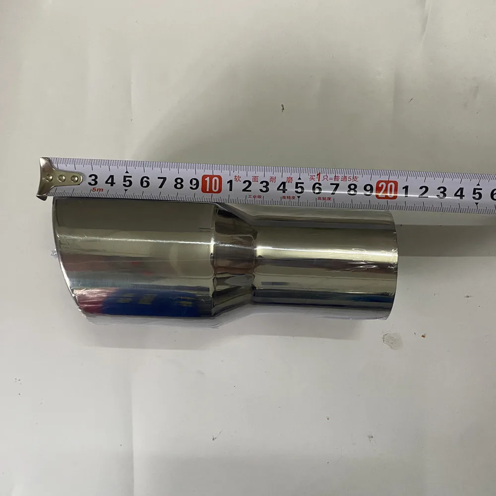 Welding exhaust tips 2.5" Inlet 3.5" Outlet Exhaust Tail Pipe Tips Weld On Single Slant Cut Exhaust Tip 63mm