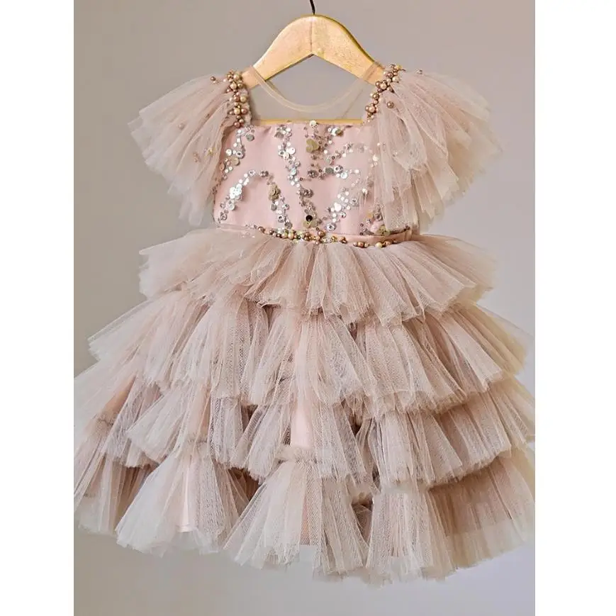 Новинка-2023-Детский-бутик-вечернее-платье-принцессы-с-бантом-и-блестками-сетчатый-дизайн-для-свадьбы-дня-рождения-для-крещения-аксессуары-платья-для-девочек-a3210