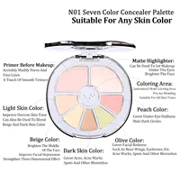 VEECCI Concealer Highlight Seven Colors Moisturizing Not Stuck Versatile Nature Natural Invisible Acne Moisturizer Makeup 2