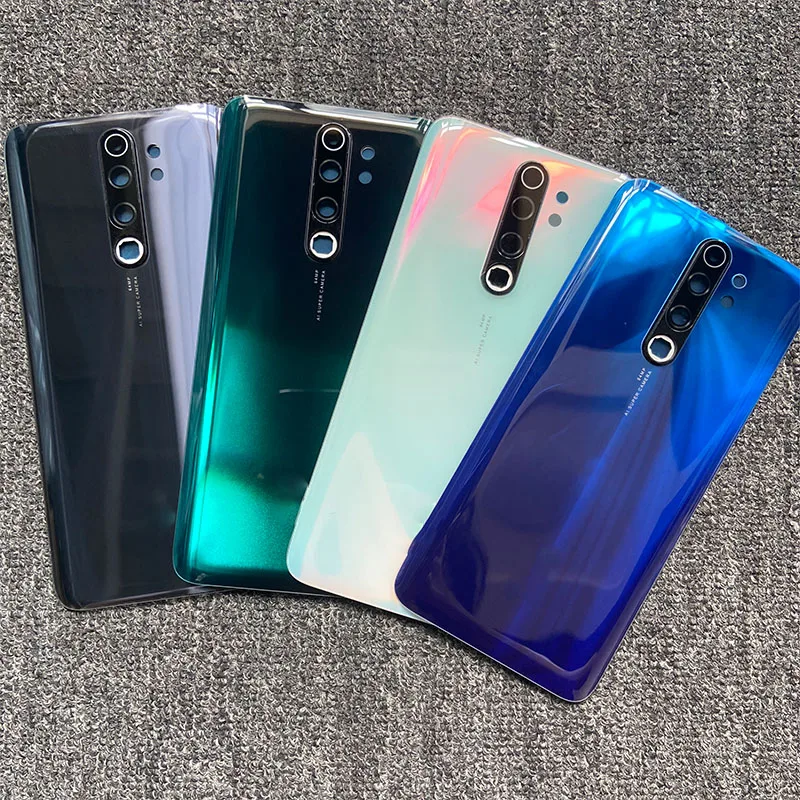 

10PCS Back Battery Cover Glass Housing Rear Door Case With Camera Lens For Xiaomi Redmi Note 8 Pro