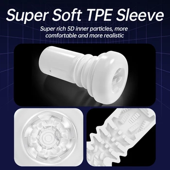Automatic Thrusting & Vibrating Male Masturbators Cup with 12 Modes Hands-Free Stroker 3D Realistic Vagina Sex Toys