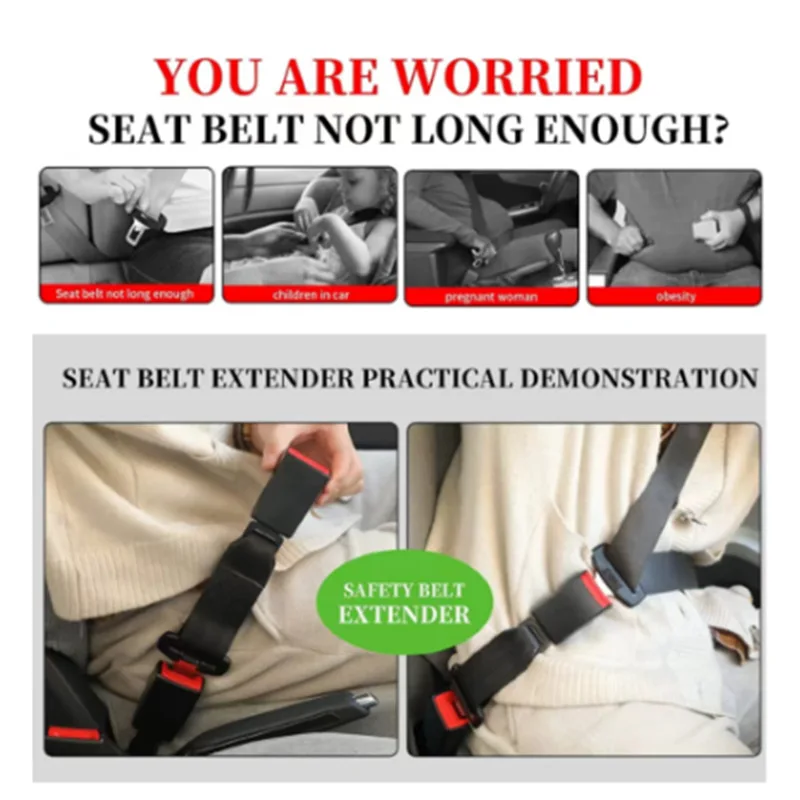 Car Accessories Car Seat Belt Accessory Seat Belt Extender Kit Seat Belt Clip Adjustable Extender For Child