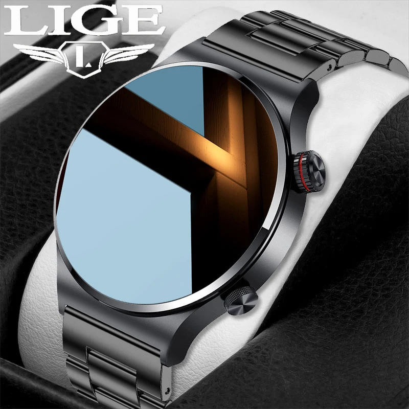 

LIGE Smart Watch For Men 2022 Bluetooth Answer Calls IP67 Waterproof Watches Sports Fitness Tracker Smartwatch Relogio Masculino