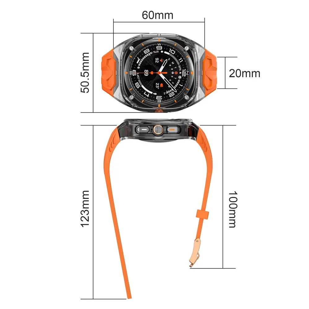 Advanced Silicone Strap with Protective PC Case