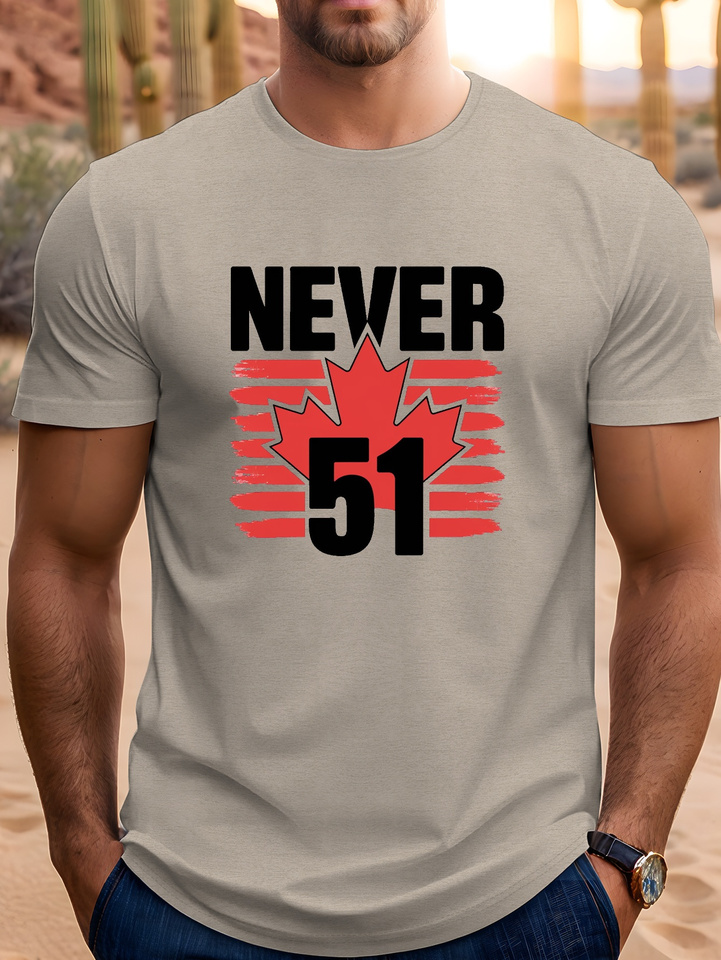 Men's Summer 100 Cotton Fashion Casual Loose Large Size Never 51 Pattern Printed Sports Round Neck Short Sleeve T-shirt Top