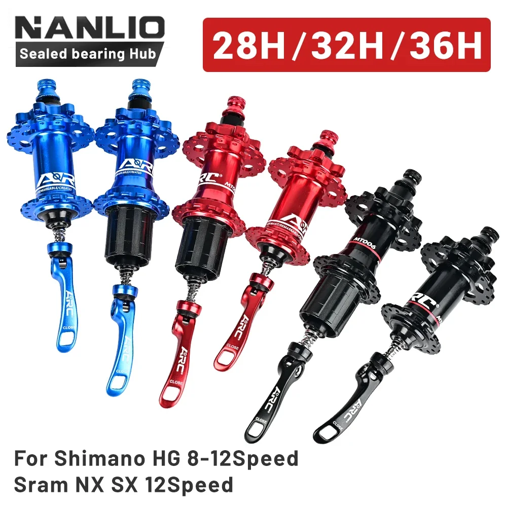 ARC MT006 MTB Hubs 4 Bearing Mountain Bike Hub Front Rear QR Thru