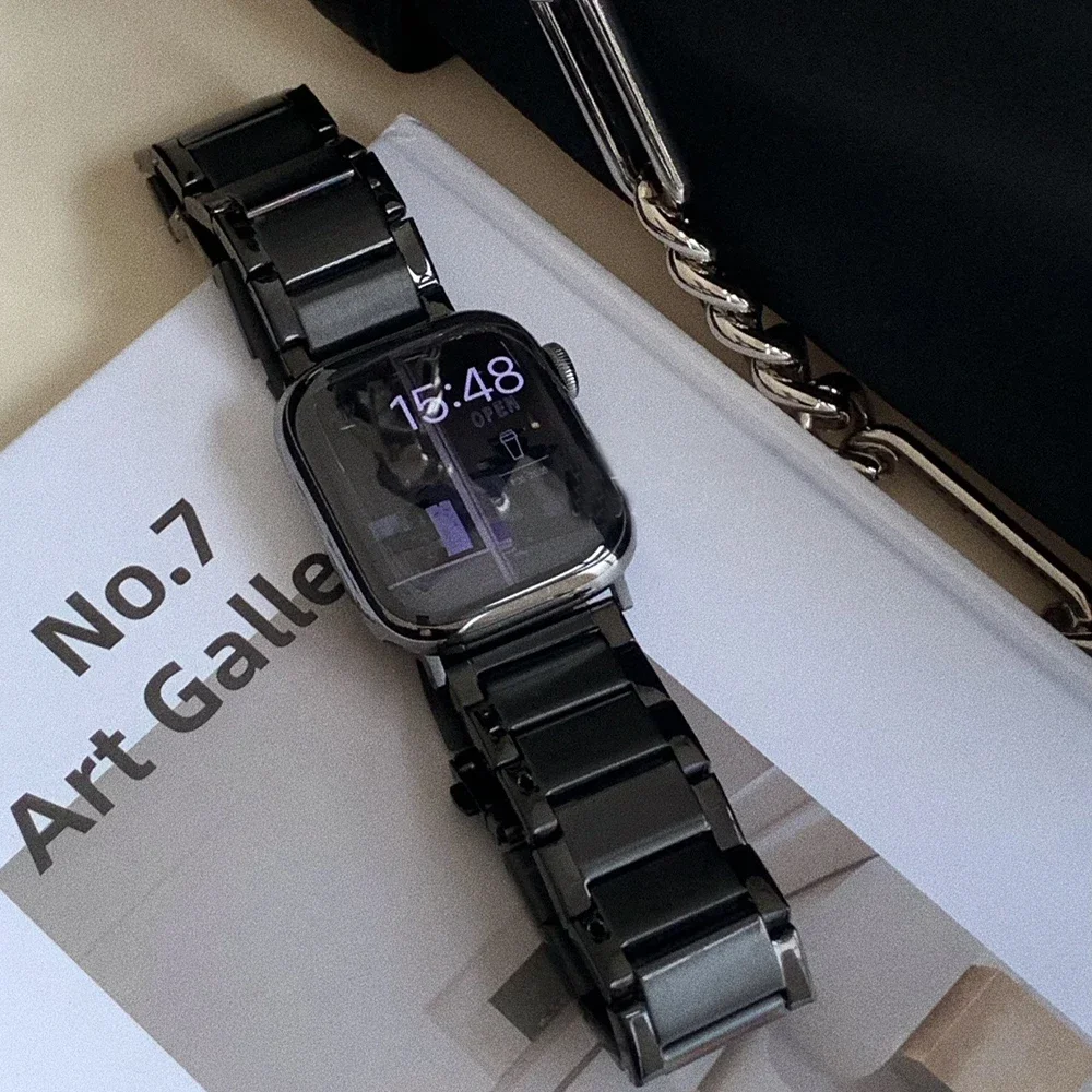 Luxury Metal Band For iWatch Ultra 2 49mm Bracelet Stainless Steel Strap 45MM 41MM For Apple Watch Series 9 7 6 5 4 SE 40MM 44MM