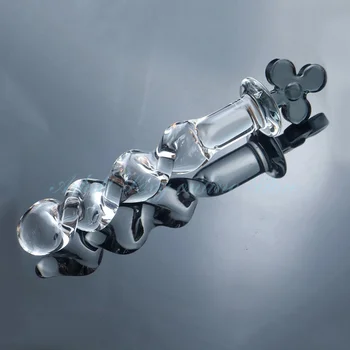Anal Stimulation Cute Crystal Glass Dildo Vibrator Sex Toy Adult Penis for WomenGay Sex Products Butt Plug Vaginal Masturbation 6