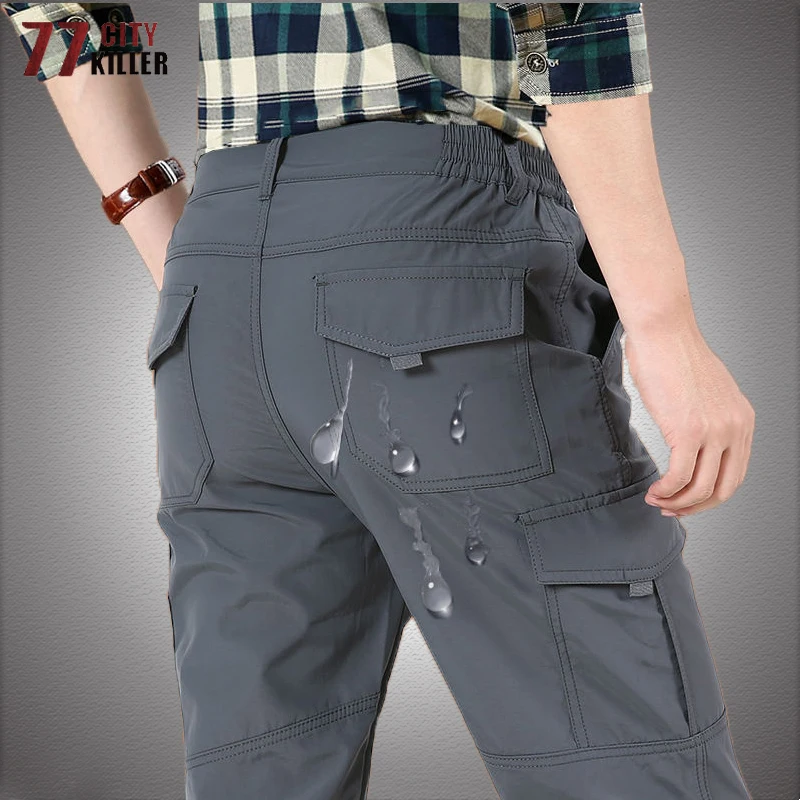 Cargo Pants Men Waterproof Army Tactical Trousers Quick Dry Workwear Casual Summer Lightweight Autumn Fleece Joggers cargo pants military cargo pants men casual pants