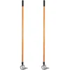 US  Ashman Various Assorted Garden Rakes (3-Pieces): 2-Bow Rakes and 1 Garden Hoe: 48 in. L Fiberglass Rubber Grip Handle 1