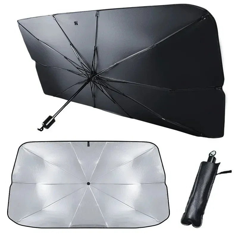 Windshield Sunshade Car Sunshade Retractable Sunscreen Heat Insulation Front Windshield Parasol