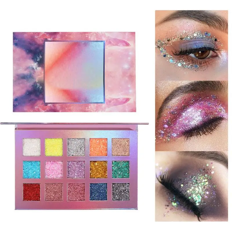 

Палитра матовых блестящих теней для век Smokey, водостойкие мерцающие тени для век, макияж, 15 цветов, набор для макияжа глаз, пигментированные блестки