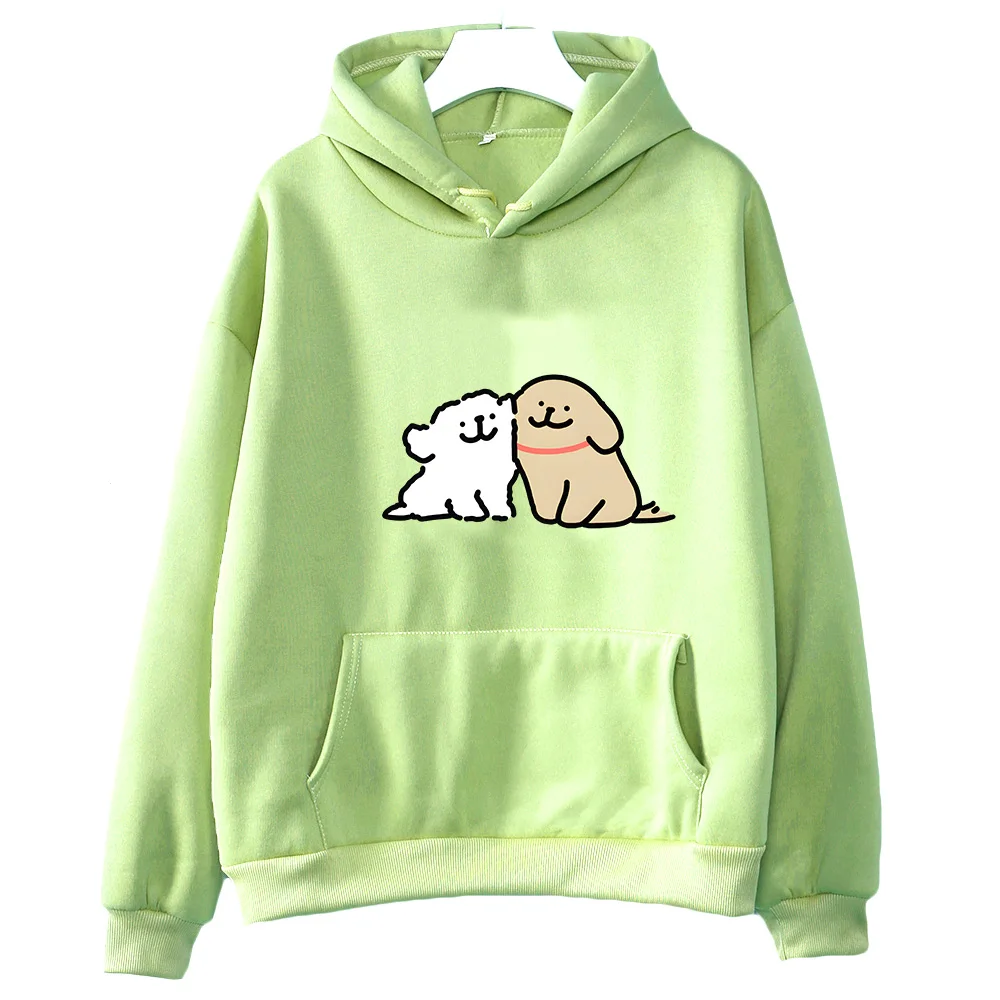 

Maltese Dog Cartoon Hoodie New Autumn Winter Casual Clothes Fleece Oversized Hoody Kawaii Graphic Swaetshirts Fashion Pullovers