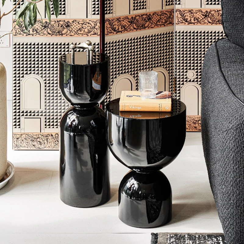 

Side Table/Modern Simple Black Lacquer Tea Table Combination Side Table/
