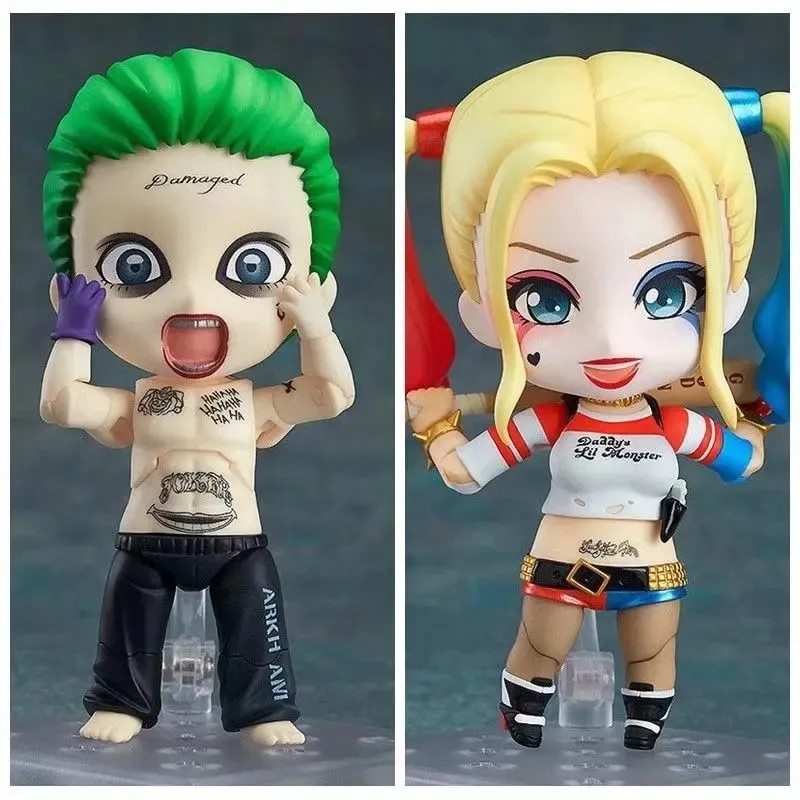 Marvel The Suicide Squad Q Version 671 Joker 672 Quinn Action Figure Model Toys Joint Mobile Handmade Model Doll Gift Color Box