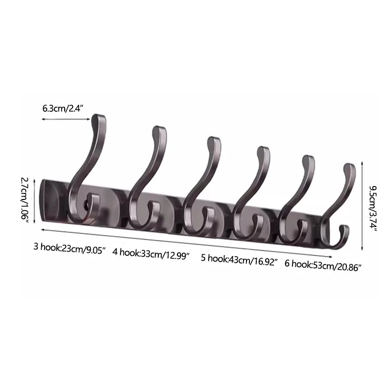 Wall Hanger Black White Wall Hook Coat Racks Key Bag Clothes Hat Robe Hanger Vintage To Screw Bathroom Hanging