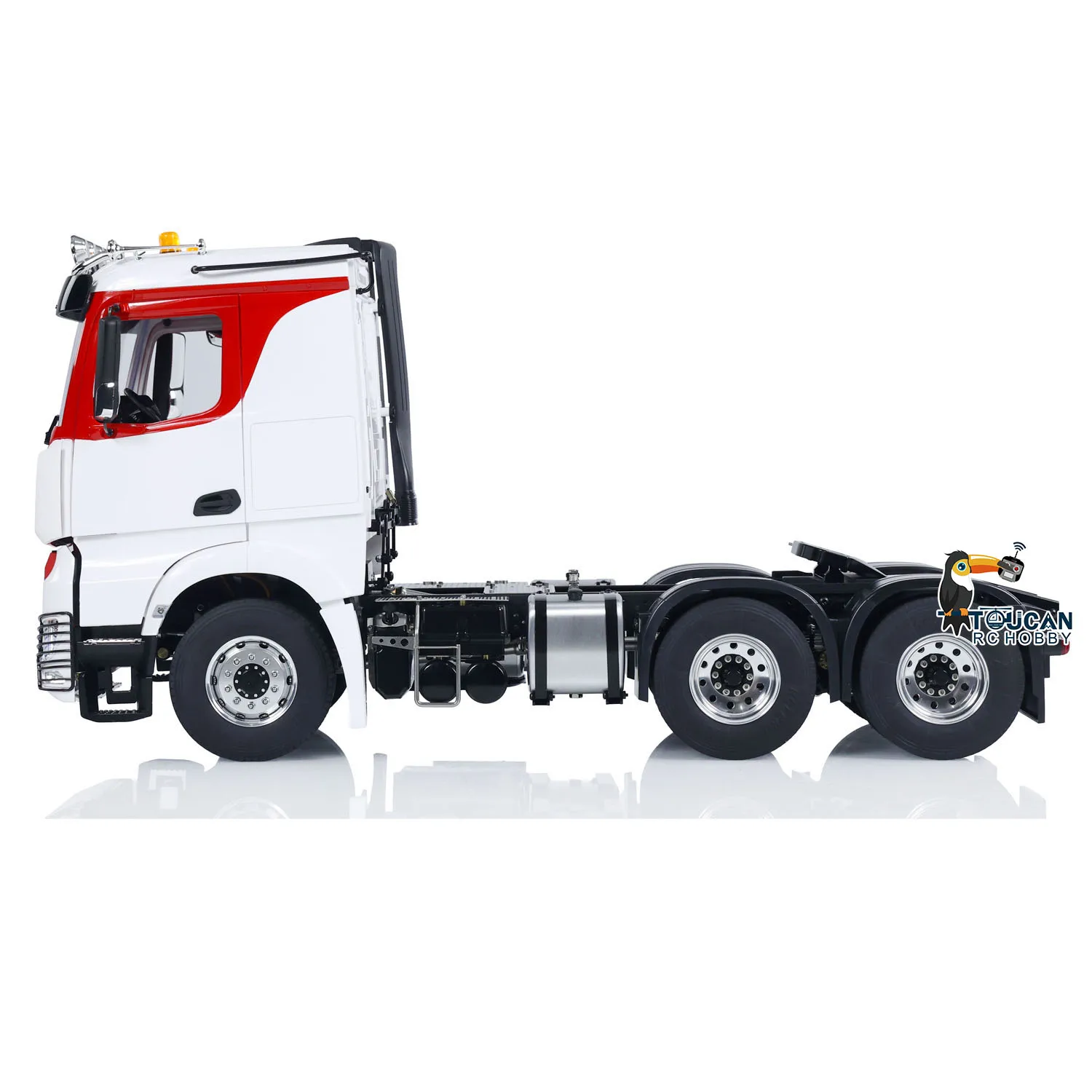 LESU RC 1/14 Tractor Truck 6x6 Model Radio Control Car Painted Assembled Metal Chassis with Light Sound System Smoking THZH1837 4