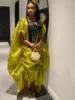 2026 African Long Sleeve Dresses Dubai Luxury Abayas For Women Muslim 2 PCS Set Clothing Caftan Marocain Party Prom Evening Gown