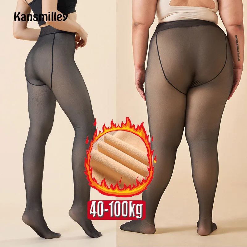 

Women Thicken Thermal Stockings Sexy Winter Warm Velvet Pantyhose High Waist Elasticity Leggings Slim Tights Female Streetwear