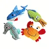 Plush Dog Toy Crab shark seahorse Bite Resistant Squeaky Toys Corduroy Dog Toys for  Dogs Puppy Pets Training Accessories 3