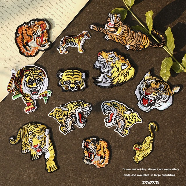 Roaring Tiger Patches Embroidery Applique Sew on Patches for Jackets  Fashion Brand Clothes Decorative Badges - AliExpress