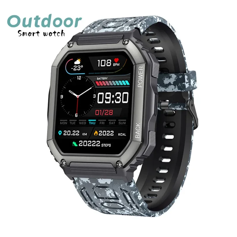 

Men Waterproof Watch Outdoor Sports Smartwatch With Bluetooth Call Fitness Pedometer Wristband Heart Rate Blood Pressure Android