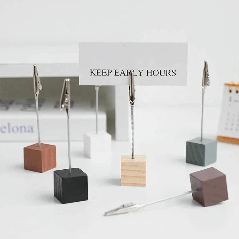 Wooden Memo Clips Business Card Display Stand Photo Picture Holder Message Note Holder Office Desk Organizer card holder,card display stand,desk card holder,photo card holder,postcard holder,sticky note holder,desk organizer